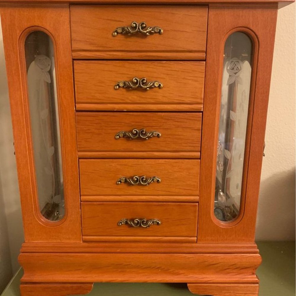 Wooden 5-drawer Desktop Jewelry Box
